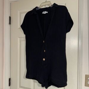 Princess Polly Midnight Black Collared Jumper